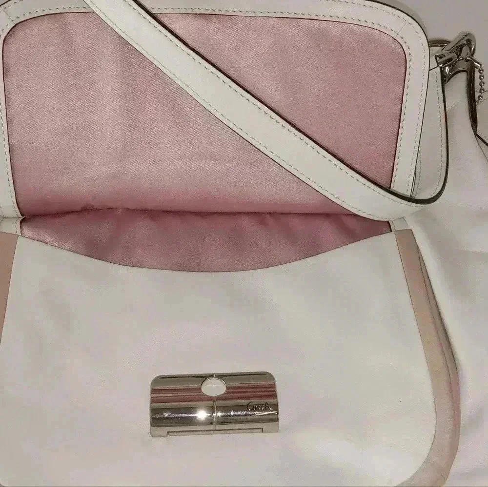 Coach Kristin Leather Light Beige hobo Bag